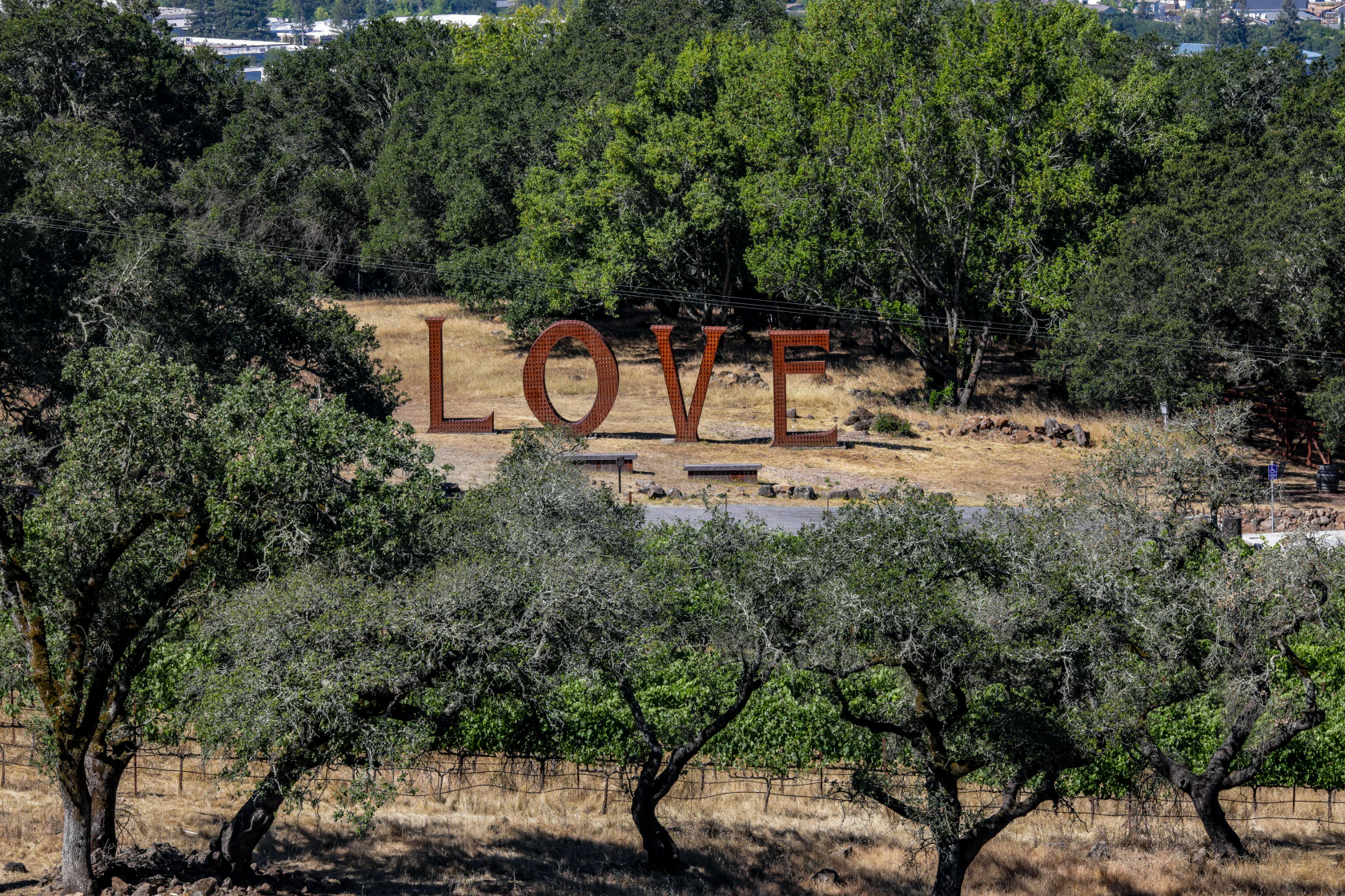 Paradise Ridge Winery Love Sign